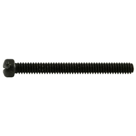 Midwest Fastener #3-48 x 1 in Slotted Fillister Machine Screw, Black Oxide Steel, 8 PK 32906